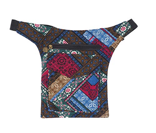 Riñonera Lateral con Tres Bolsillos | Pequeña | Bolsa de Cadera | Mujer | Fiestas | Ocio | Aire Libre (Color 4)