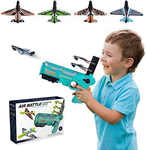 Image of Airplane Launcher Gun Toy for Kids, Multicolor
