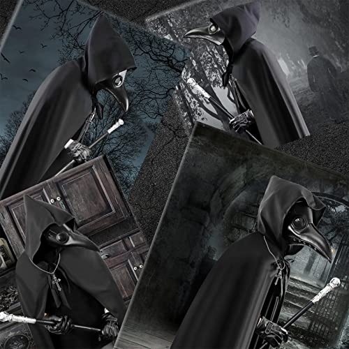 Generic Halloween Plague Doctor Mask ,Steampunk Horror Scary Halloween Plague Doctor Mask Costume Props For Party Prom Gifts Set 6 In 1 For Men Women Kids thumb #2