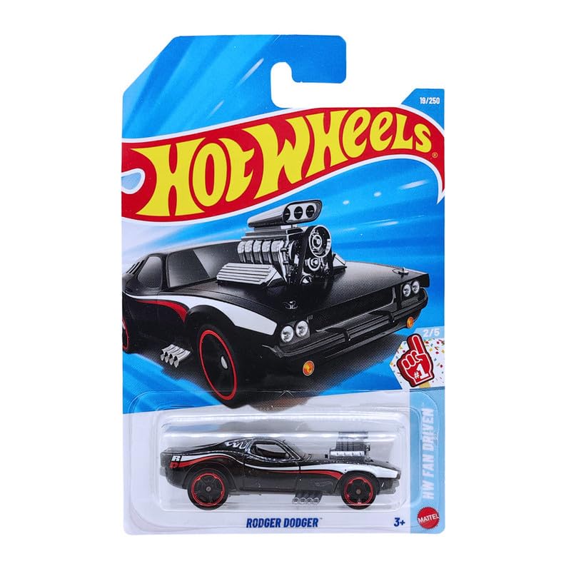 Image of Hot Wheels Rodger Dodger HW Fan Driven Ages 3 and Up 19 /250 (Black)