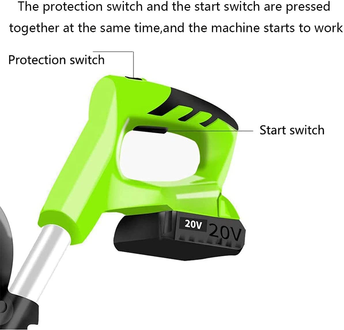 Rototiller eléctrico inalámbrico portátil de 20V for Jardines y parcelas de Verduras con cultivador de Suelo eléctrico de Empuje Manual