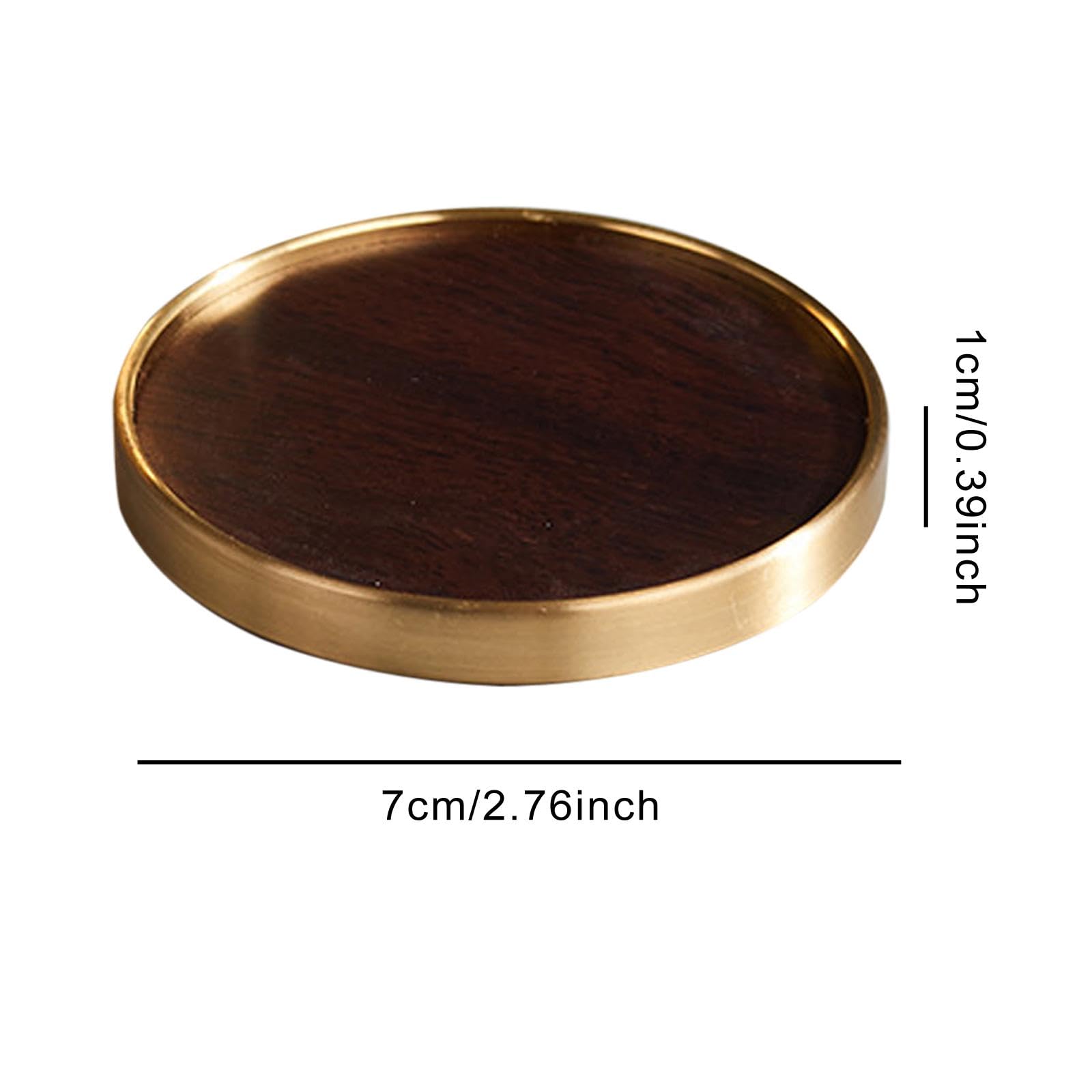 6 Posavasos de Madera Multiusos para Proteger La de Té, Ideales para La Oficina O La Sala de Té, Negro, Individual