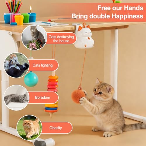 Jouet automatique à suspendre avec balle interactive texturée douce