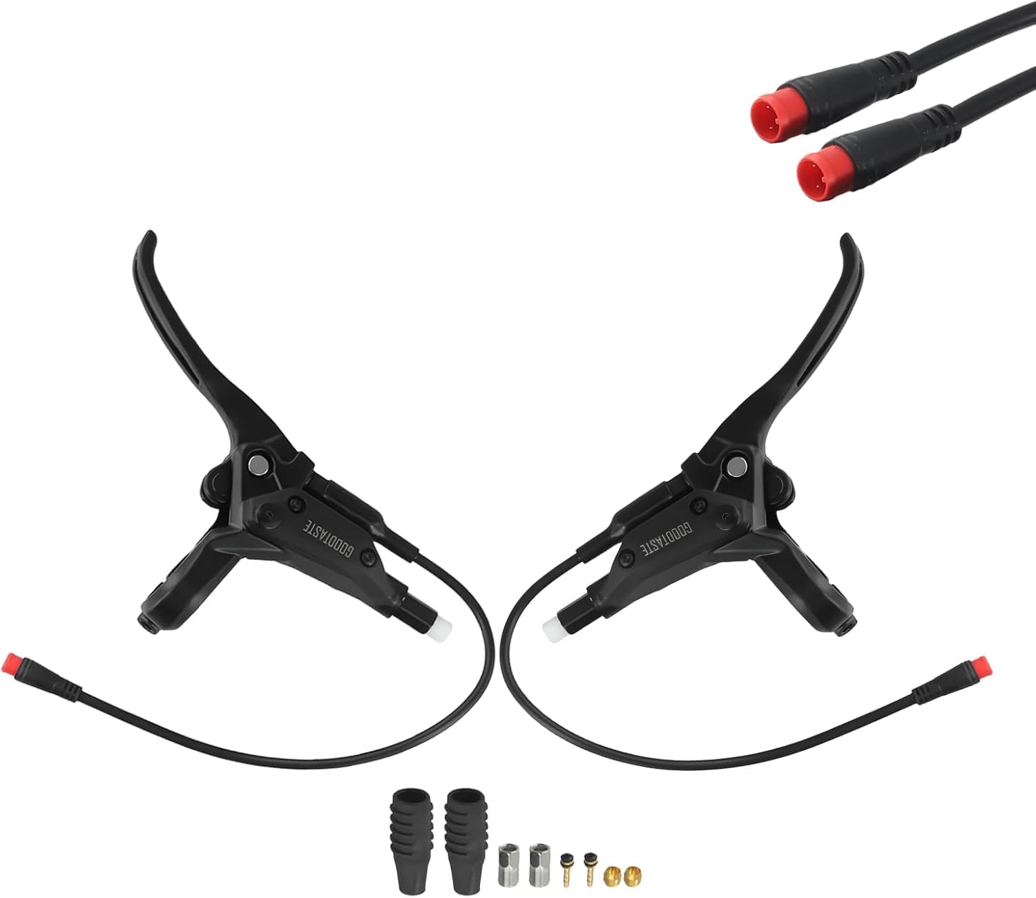 Levier de frein GT03 pour vélo électrique - 2 broches - Étanche - En alliage d'aluminium - Accessoires pour vélo électrique ou scooter électrique (une paire)
