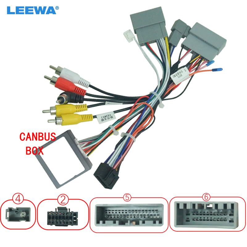 Car for Audio Wiring Harness with Canbus Box for Honda Odyssey/CRV Aftermarket 16pin Stereo Installation Wire Adapter #CA7315 - (Color Name: Harness CANBUS Box)