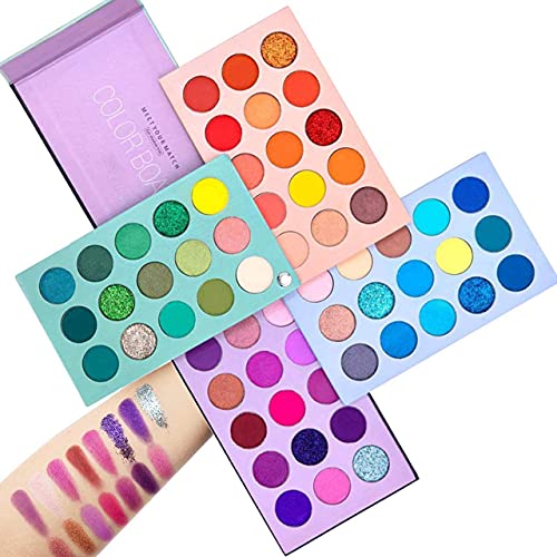 URBANMAC Eyeshadow Palette 60 Color Makeup Palette Highlighters Eye Make Up High Pigmented Professional Mattes & Shimmery Finish - Multicolor - Image 4