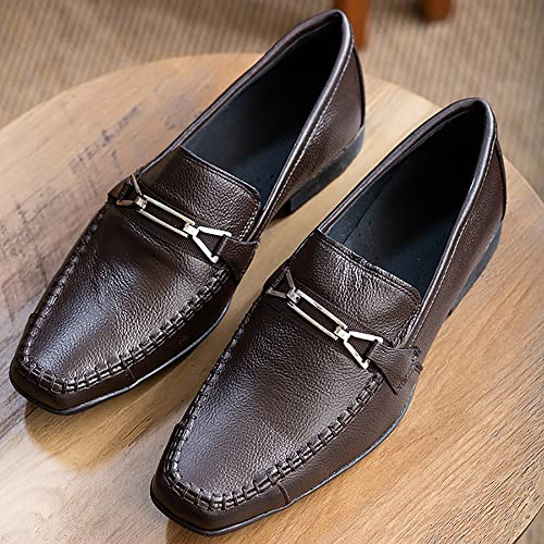 Sapato Social Masculino Em Couro Legítimo e Costura Manual SV (Marrom, br_footwear_size_system, adul