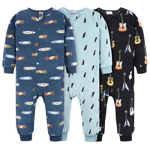 Image of Gerber baby-boys Fleece Footless Pajamas 3-pack