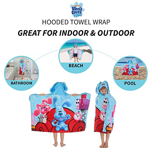 Image of Blues Clues Bath /Pool /Beach Soft Cotton Terry Hooded Towel Wrap, 24 in x 50 in, By Franco Kids