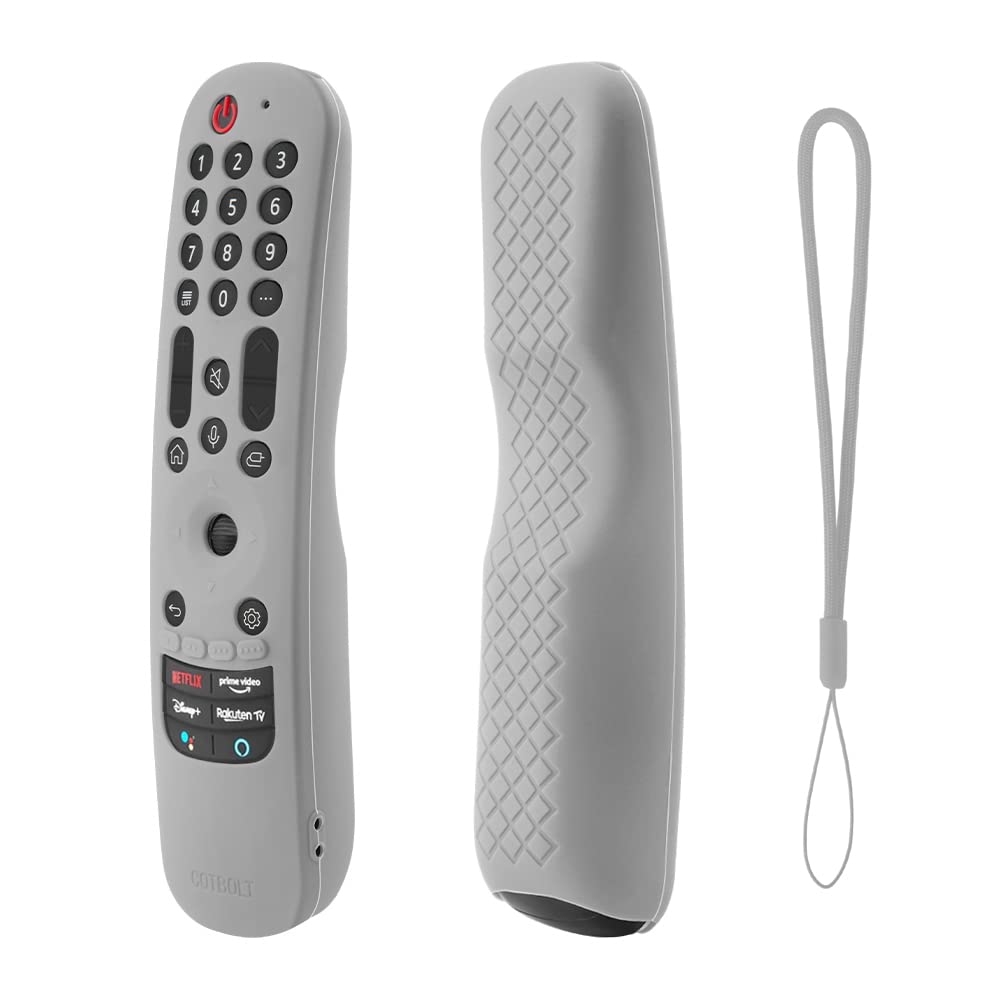 Silicone Protective Case Cover for LG Smart TV Remote 2021 - Shockproof, Waterproof, Anti Lost - Grey