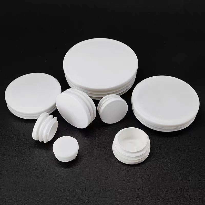Rubber Pipe Cover,Plug Hole,8pcs White Round Furniture Hardware Leg Tips Rubber Table Chair Leg Caps Replacement Tips Multipurpose Feet(76mm)