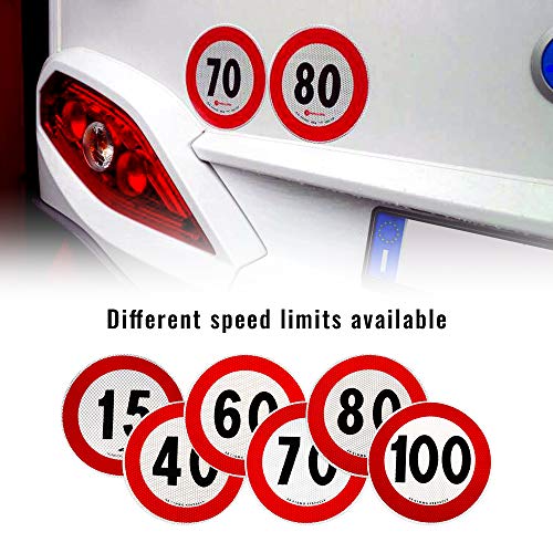 4R Quattroerre.it 1545/80 Selbstklebende Geschwindigkeitsbegrenzung 80 km/h, EU genehmigt