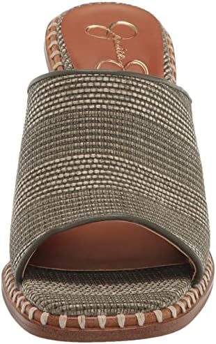 Jessica Simpson Women's Lendrila High Heel Mule Heeled Sandal, Dark Grey Natural, 11 | Image 1