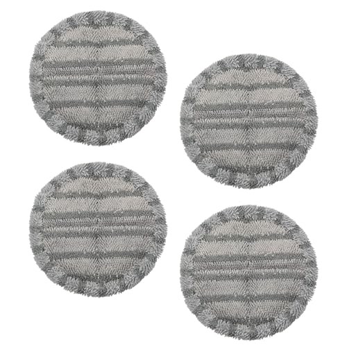 KKLM 4枚セット 汎用 回転モップ 替えパッド 電動モップ替えパッド 高吸水パッド 水拭き/窓掃除に最適 繰り返し使える洗える替えモップ 拭き掃除の効率化 頑固な汚れもラクラク消える 清潔仕上げでくもり防止 多用途対応 耐久性