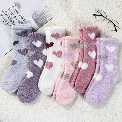 Image of HIALTODAY Winter Fuzzy Socks Womens Cozy Fluffy Warm Socks for Women Mom,Birthday Christmas Gifts for Her