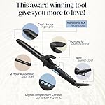 Bio Ionic Long Barrel Styler, Curling Iron with Moisture Heat Technology & NanoIonic MX, Versatile Curling Wand with Adjustable Heat Settings, Hair Curler with Extended Barrel - Image 3