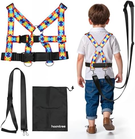 Safety Harness Leash for Special Needs Child Aged 6-12 Years Fully Ajustable, Sturdy Walking Harness for Older Children with Grab Handle, Keeping Active ADHD/ASD Autism Kids Safe in Public