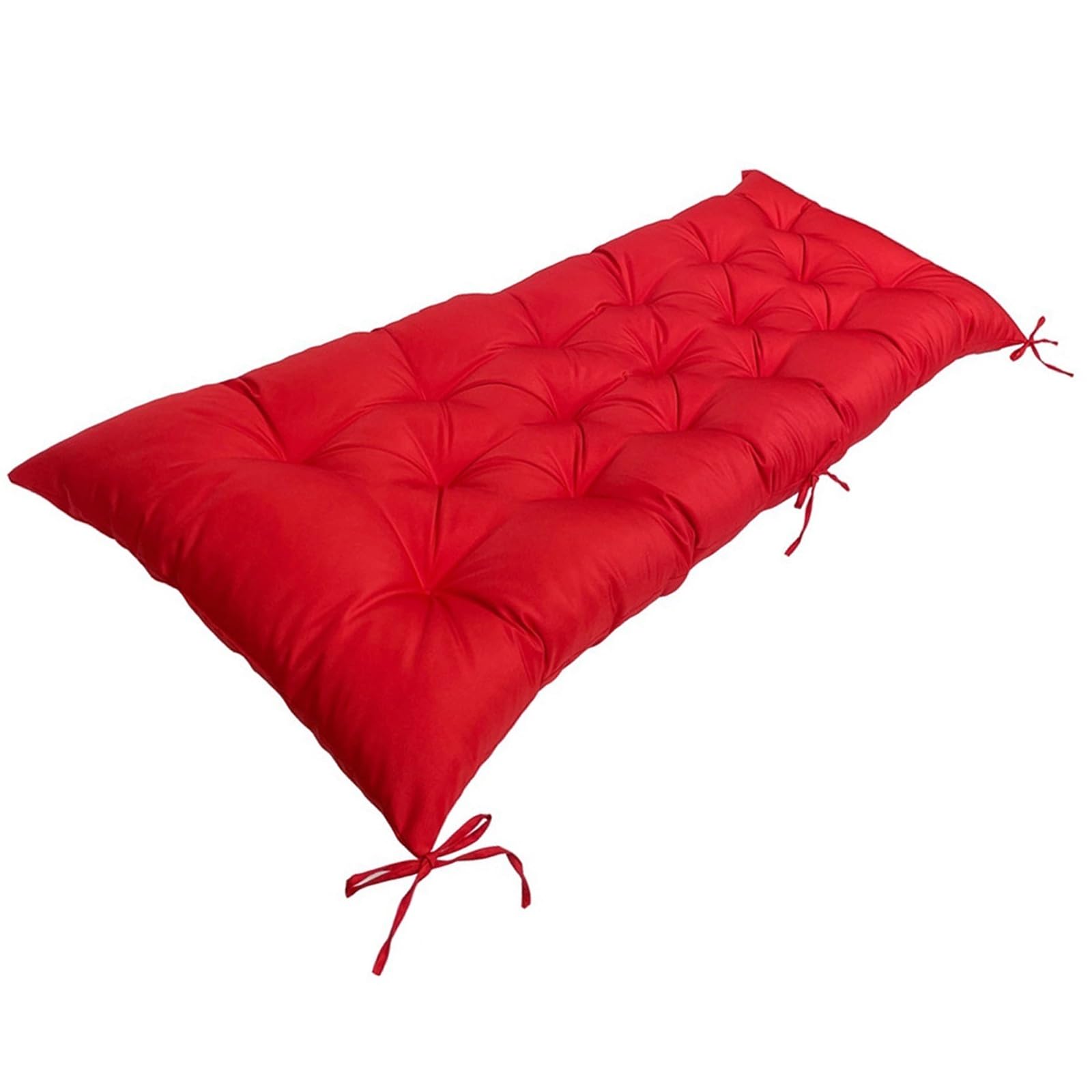 Coussin de banc de jardin imperméable 150x50x8 cm rouge pour matelas de balancelle et banquette