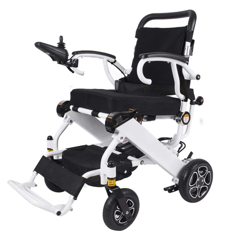 Sedia a rotelle Pieghevole Sedia a rotelle elettrica Sedia a rotelle Telaio in Alluminio 5513 Batteria al Litio Sedia a rotelle Portatile per disabili, A