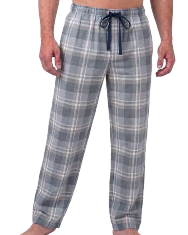 Men's Regular Fit Premium Lower Pyjama, Comfortable Sleepwear, Grey Check 100% Pure Cotton, Soft Oxford Fabric, Casual Style Regular Fit With Elasticated Waistband with Drawstring,-image-48