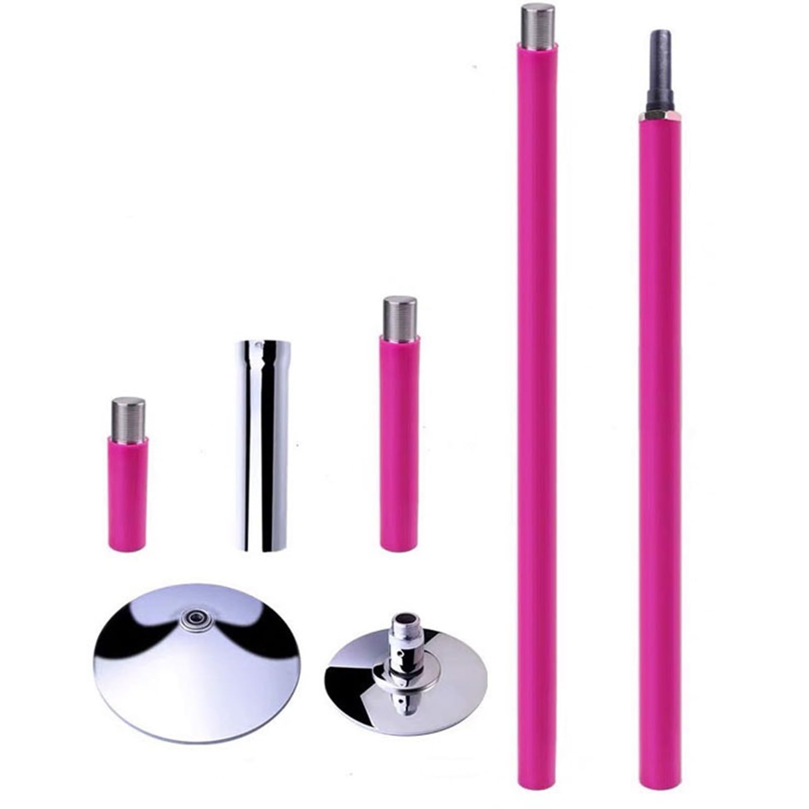 VOLDAX Professional Spinning/Static Dance Pole, Height Adjustable Removable Thickened Silicone Dancing Pole Kit, 45mm Portable Dance Pole, for Home Fitness, Exercise, Bar, Gym, Party