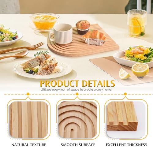 Tabla para cortar de madera decorativa 2 piezas miniatura 3