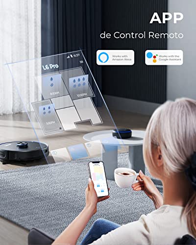 Robot-Aspirador-y-fregasuelos-3500Pa-Laresar-Aspirador-robotico-con-estacion-de-Vaciado-automatico-de-35L-deteccion-Lidar-aplicacionControl-de-Voz-para-multiples-PisosPelo-de-MascotasL6-Pro