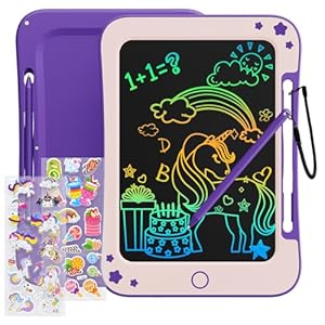 TEKFUN Juguetes Niñas Niños 2 3 4 5 6 7 Años, Tableta de Escritura LCD 8,5 Pulgadas, Tablero de Dibujo Electrónico, Pizarra Magnetica Infantils, Regalo Cumpleaños para Niñas Niños (Violeta)