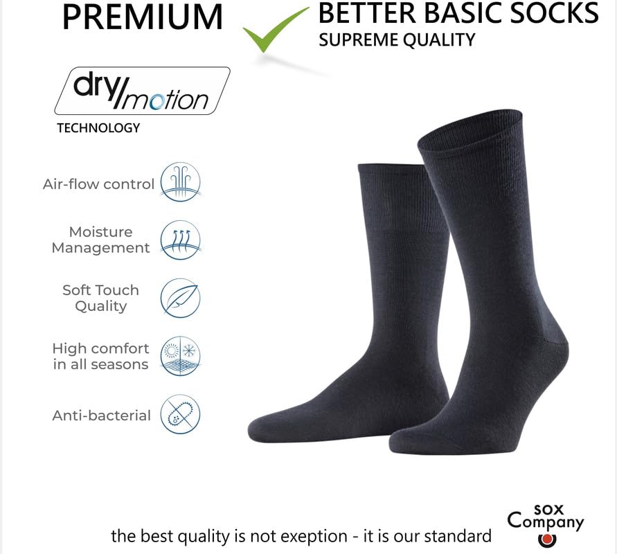 Sox Company 3er, 5er und 10er Pack Socken für das ganze Jahr aus einer Spezialmischung mit Wolle und Baumwolle für Damen und Herren. Langlebige und atmungsaktive Socken für Business und Alltag