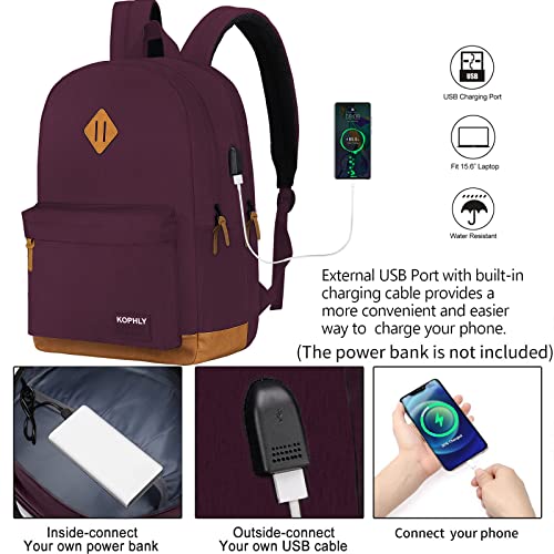 Image of SUPACOOL Large Laptop Backpack with USB Charging Port for Men and Women