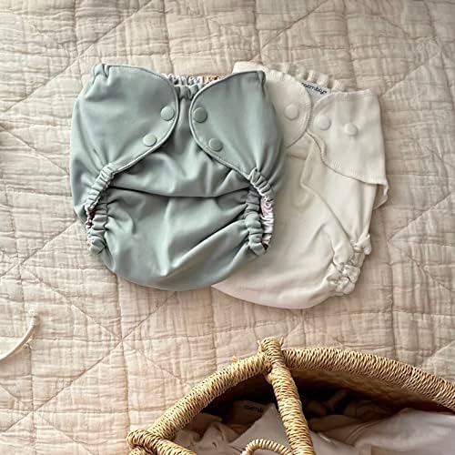 Esembly Fabric Diaper Attempt-It Package, Starter Set of Natural, Reusable Diapers with Detergent, Diaper Cream and Diaper Bag - Eco-Pleasant Diapering System, Sea Glass, Dimension 1 2 51I+pCMdUKL. AC