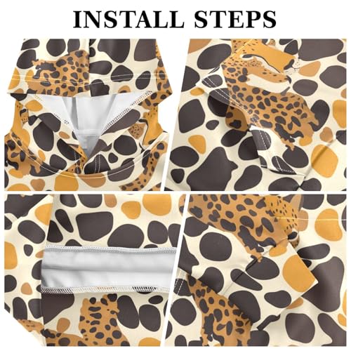 KLL Abstract Leopard Cheetah Skin Shapes Toddlers and Girls' Sweatshirt Crewneck Hooded Pullover Hoodies Kangaroo Pocket3