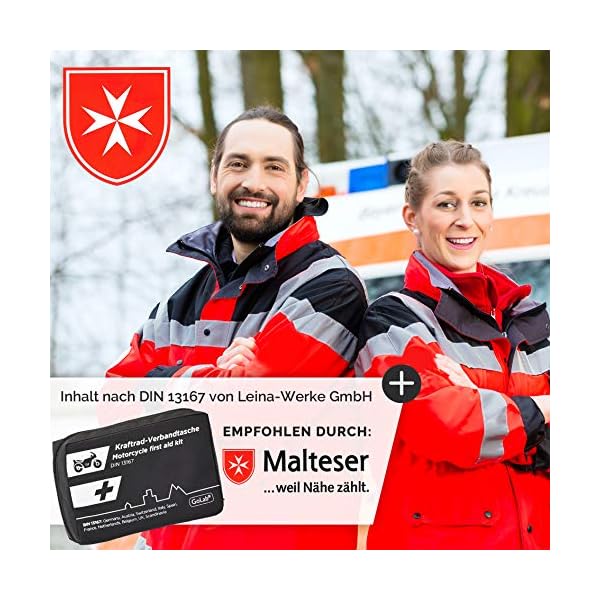 GoLab ® Motorrad Erste Hilfe Set - klein und kompakt, Verbandtasche nach DIN 13167 mit Warnweste für alle europäischen… – Bild 8