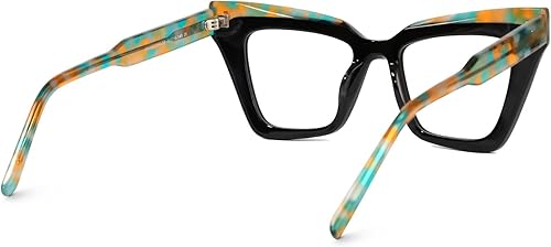 Miniatura 5 de Zeelool Mujeres Retro Acetato Cat Eye Gafas Marco con lente transparente sin receta Gafas Laila ZJGA650996