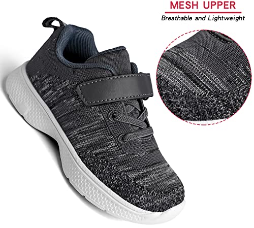 adituo Toddler/Little Kid Boys Girls Lightweight Breathable Sneakers Strap Athletic Runing Walking Sports Shoes4