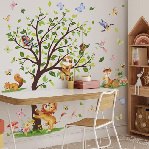 Vinilos decorativos animales bosque 70x51 pulgadas miniatura 5