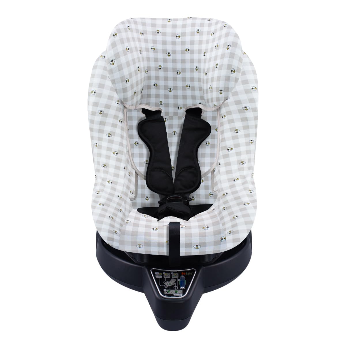 JYOKO Kids Funda de algodón para Silla de Coche Compatible con Besafe Izi Turn B I-Size (Picnic Vichy)