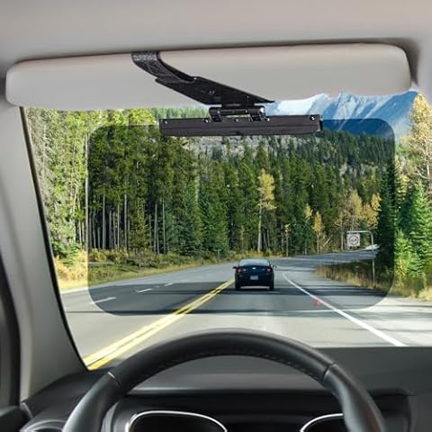 NICEWIN Polarized Sun Visor for Car with Slider - Upgraded UV400 Car Sun Visor Extension, Anti-Glare Car Visor for Safe Driving, UV-Filtering/Protection Cover