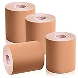 TOBWOLF Kinesiologie Tape Set, Elastisches Klebeband 7.5cm x 5m, Sport Muskeln Zentrum Fitness Band (Khaki, 7.5cmX5m)