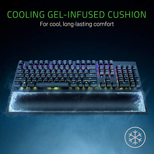 Image of Razer Ergonomic Wrist Rest Pro for Full-Sized Keyboards, Black | Cooling Gel Infused, Anti-Slip Rubber Base, Angled Incline