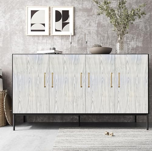 Image of HOME13 Wood Grain Wallpaper Wood Self Adhesive Wallpaper Wood Grain Textured Waterproof Furniture Sticker Decor Bedroom Bathroom Walls (Slate Wooden, 2 Feet x 12 Feet)