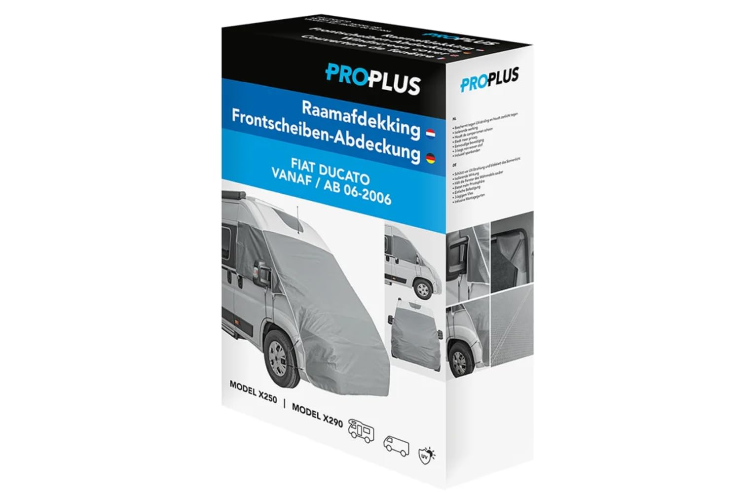ProPlus 610682 Abdeckung Frontscheibe gewebt für Wohnmobil FIAT Ducato ab 06-2006 | ab 06-2006