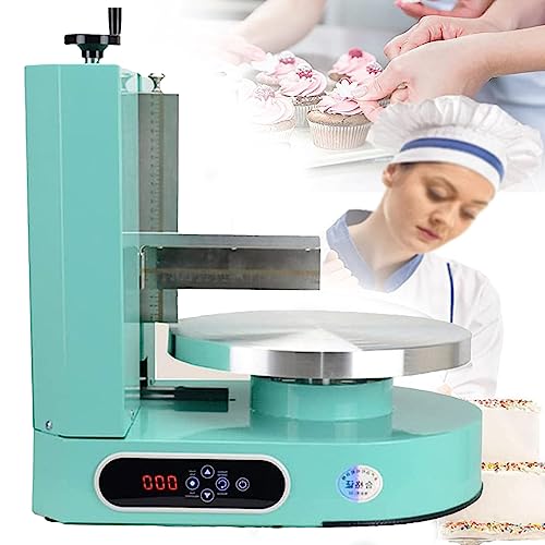 Máquina automática para glaseado de Pasteles, esparcidor de Crema para Pasteles, alisador de Bordes, raspador eléctrico Giratorio Ajustable para una decoración rápida de Pasteles.