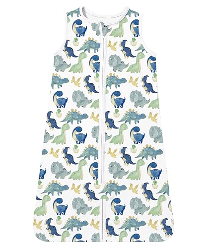 Image of TotAha Dinoaurs Sleep Sack,0.5 TOG Light Sleeping Sacks, Buttery Soft Wearable Blanket Baby Sleep Bag with 2-way Zipper