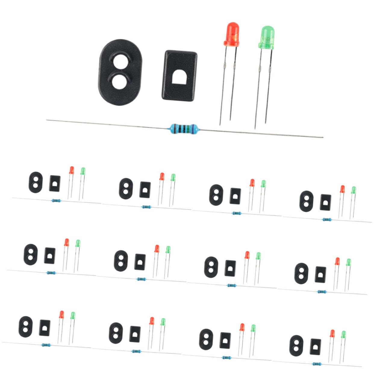 DOITOOL Micro Landscape Light Ornaments Mini Signal Light Accessories Model Train Set