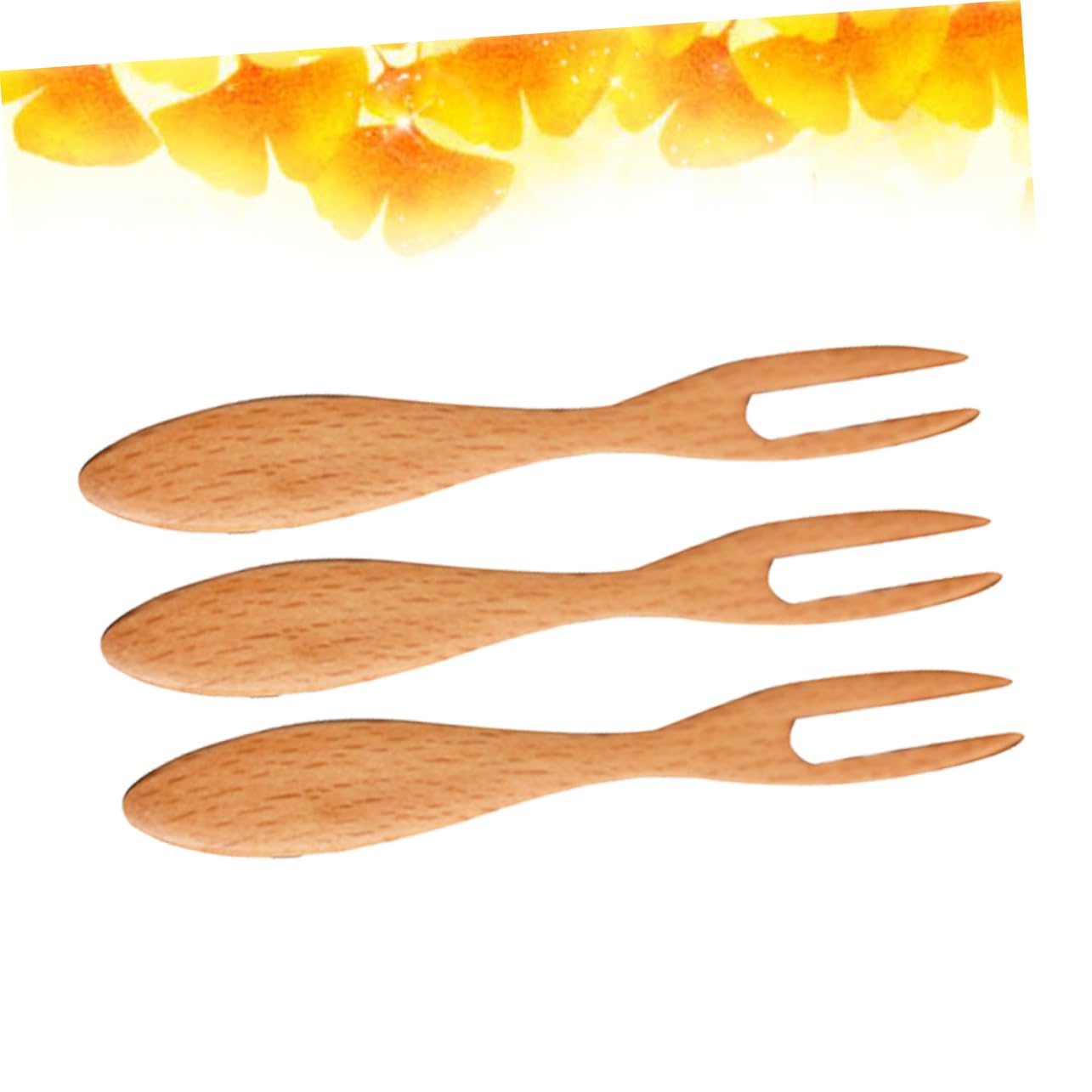 KOMBIUDA 3PCS Wide Handle Fruit Forks Dessert Forks Reusable Pastry Picks for Desserts