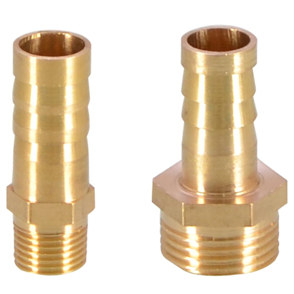 Raccordo per tubo in ottone 6/8/10/12/14/16mm con attacco a barb per tubo flessibile, connettore maschio BSP da 1/8" 3/8" 1/4", giunto in rame