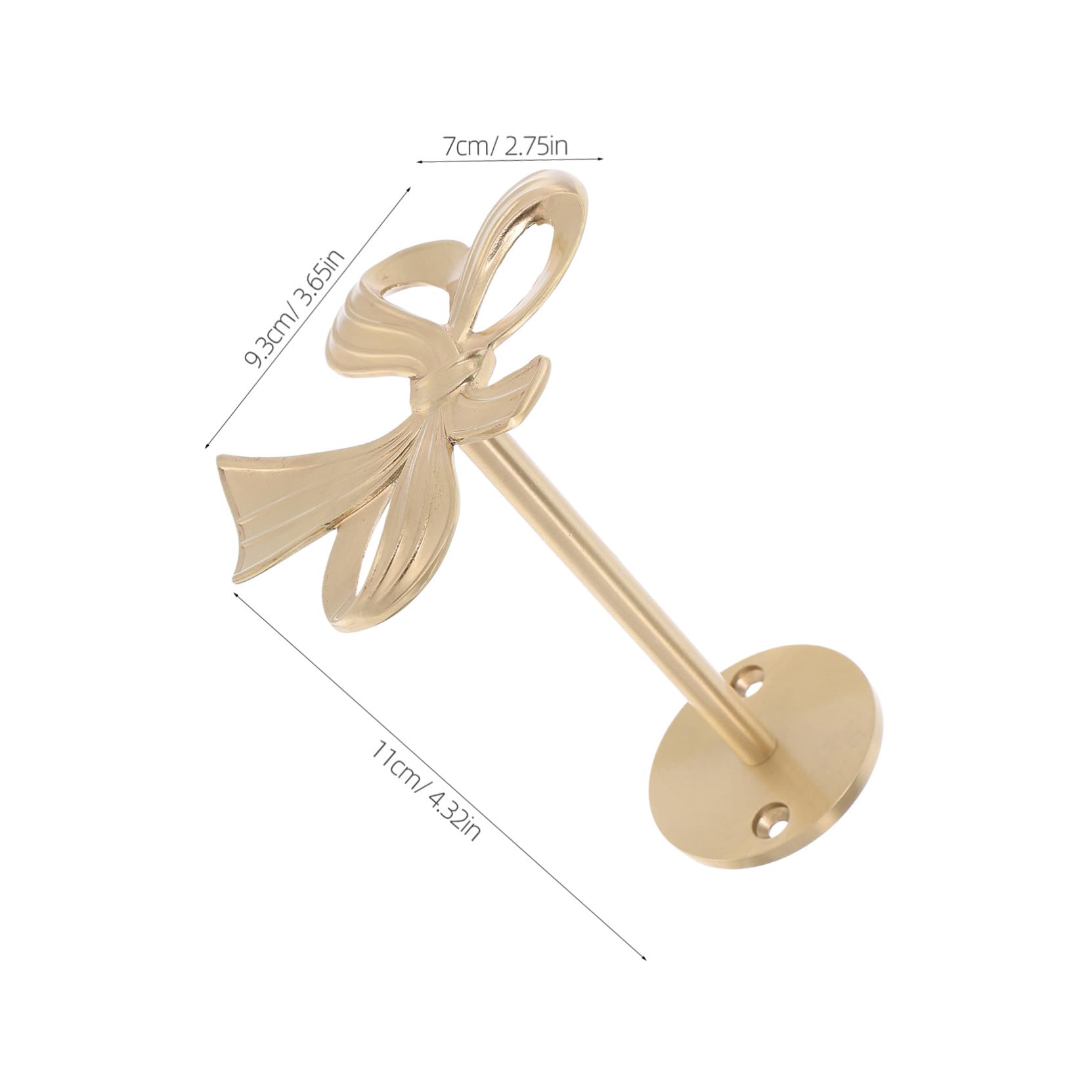 Vintage Crochet Bow Curtain Holdbacks Brass Wall-Mounted Tiebacks Retro Hooks for Drapery Coat Hat and Key Storage in Bedroom