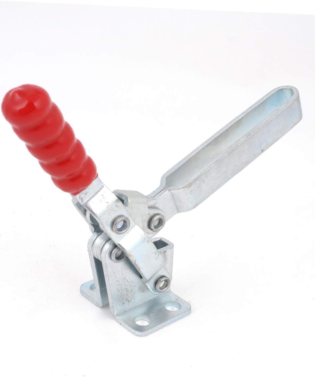 New Lon0167 3 PCS Featured Quickly Holding Red reliable efficacy Plastic Covered Straight Handle Long Bar Vertical Toggle Clamp 227Kg 12132(id:aa3 c1 90 399)