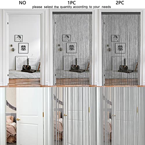 HSYLYM Door Curtain Window Curtains Door Decorations Room Dividers Decorations for Room,Doorways,Wall,Closet,Party and Furniture,One Piece Design,W35 xL79,Grey - Image 3
